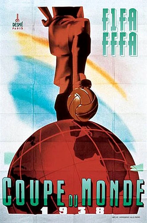 Posterul oficial al Cupei Mondiale din 1938