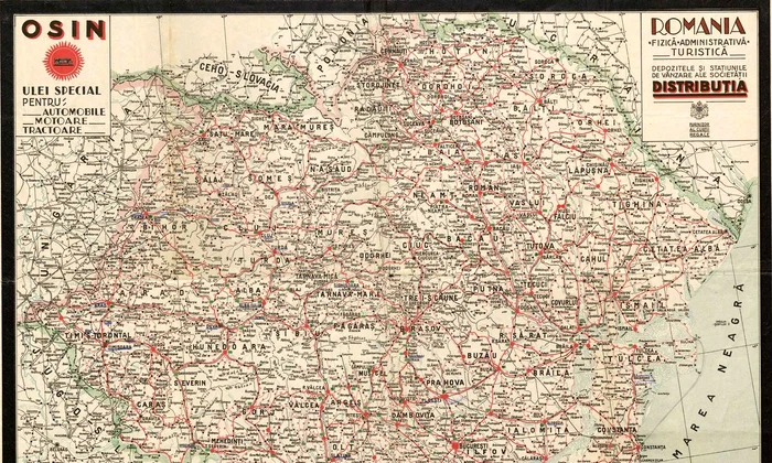 Harta României Mari (© Biblioteca Națională a României)