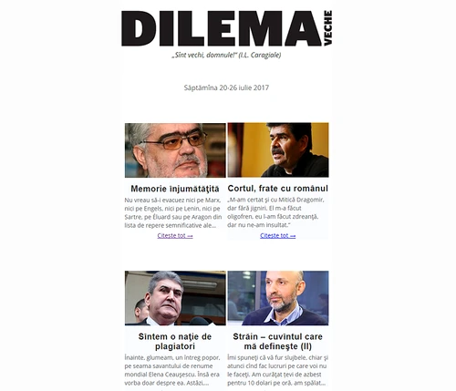 V aţi abonat la newsletter ul Dilema veche? jpeg