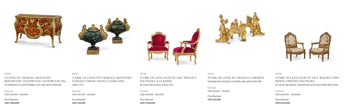 Piesele din colecția Rothschild scoase la licitație. FOTO via Christie's New York
