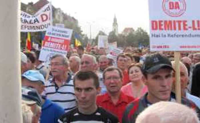 Miting anti Băsescu la Oradea