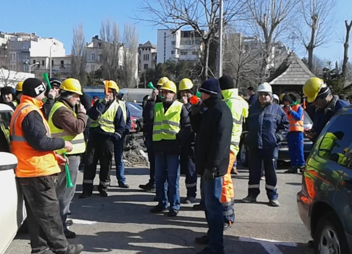 Protestatarii din Portul Constanţa Foto Sînziana Ionescu