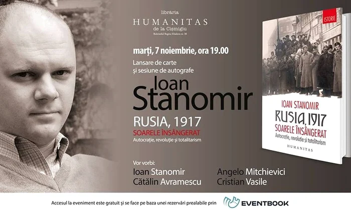 Lansare de carte: «Rusia, 1917 Soarele însângerat  Autocrație, revoluție și totalitarism», de Ioan Stanomir jpeg