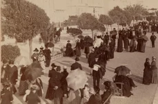 Promenade des Anglais din Nisa, la sfârșitul secolului al XIX-lea (© Library of Congress)