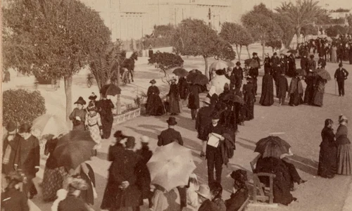 Promenade des Anglais din Nisa, la sfârșitul secolului al XIX-lea (© Library of Congress)