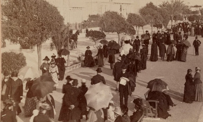 Promenade des Anglais din Nisa, la sfârșitul secolului al XIX-lea (© Library of Congress)