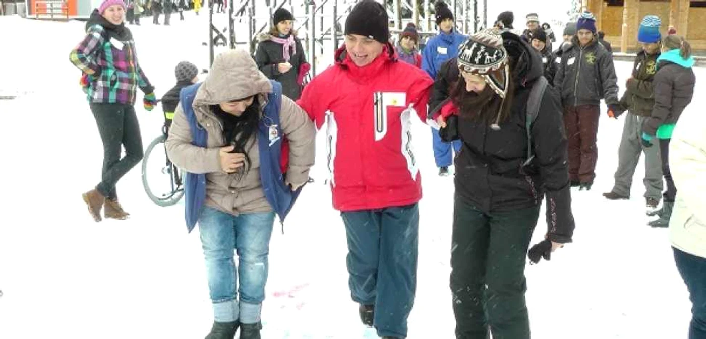 Copii şi tineri de la Esperando, la Jocurile Speciale de Iarnă     Foto: Esperando