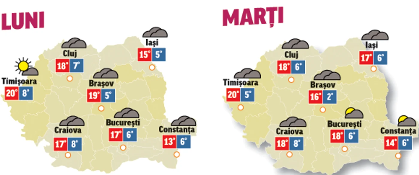 În următoarele două zile temperaturile vor fi în continuă creștere