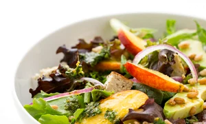 nectarine and avocado salad with ginger lime dressing feature jpeg