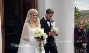 Adrian și Anda Păun, la ieșirea din biserică jpeg