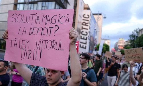 Studenți protest burse FOTO Inquam / Octav Ganea