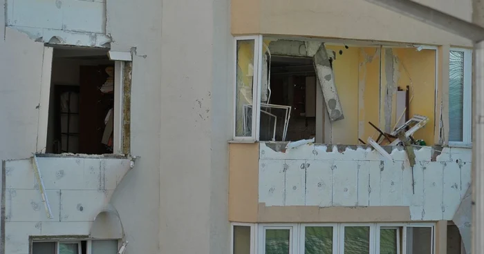 Explozia a afectat zece apartamente. FOTOArhivă.