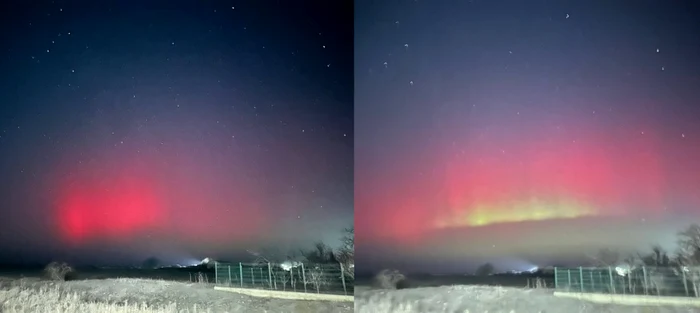 Aurora boreală, surprinsă în mai multe județe 