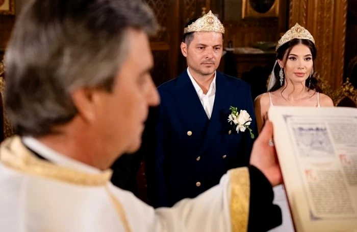 foto Anda Călin și Liviu Vârciu la cununia religioasă