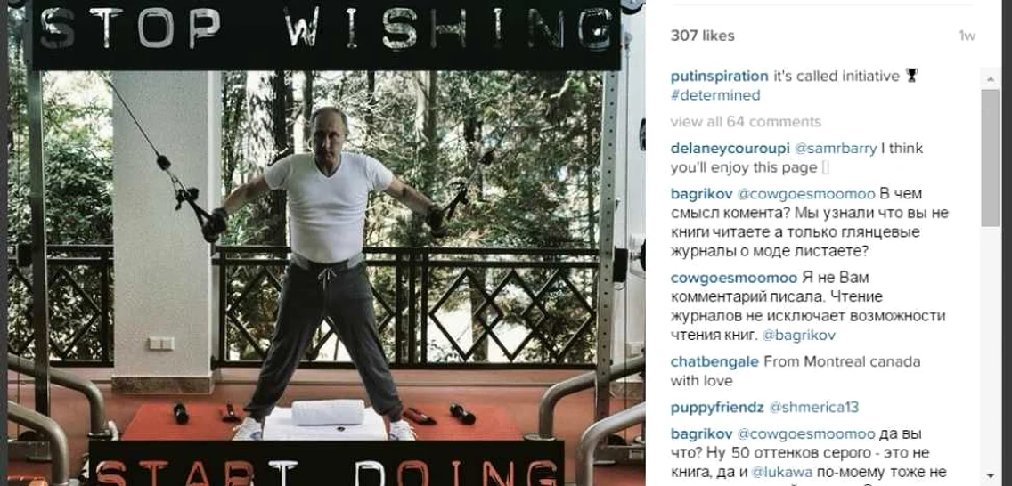 vladimir putin pe instagram foto Putinspiration/Instagram