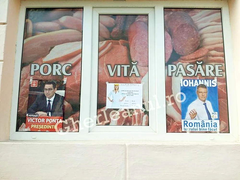 
    “Lipitorii de afişe” din Gherla au pus la carmangerie chipurile principalilor candidaţi   