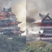 templu din china distrus de flacari foto x jpg