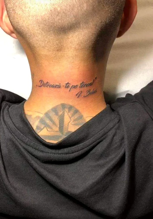 Alexandru Mitriţă şi-a făcut un tatuaj în memoria lui Ilie Balaci 