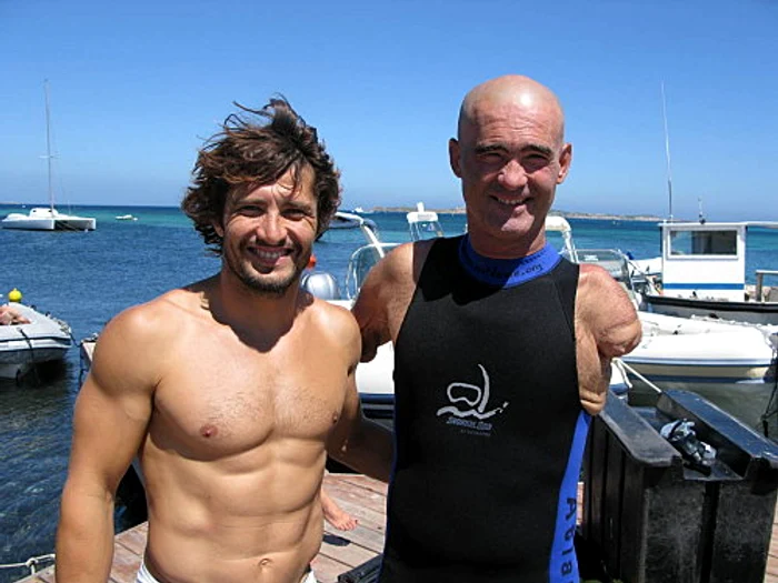 
    Thierry Corbalan, alături de Bixente Lizarazu, fostul jucător al lui Bayern München  