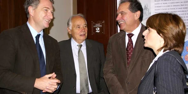 Preşedintele Consiliului General Savoia alături de preşedintele CJ Argeş, Constantin Nicolescu