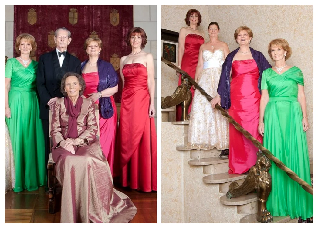 Regele Mihai, Regina Ana, Margareta, Elena, Maria și Irina foto Familia Regală jpg