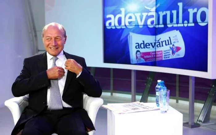 Traian Băsescu, în studioul Adevărul Live FOTO Eduard Enea