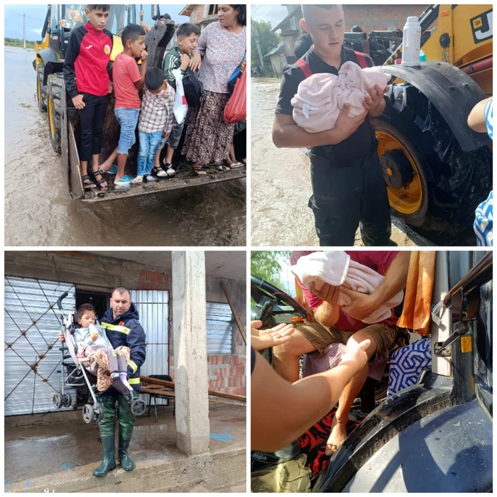 Zeci de copii au ajuns la loc sigur cu ajutorul salvatorilor FOTO: colaj - foto ISU Vaslui