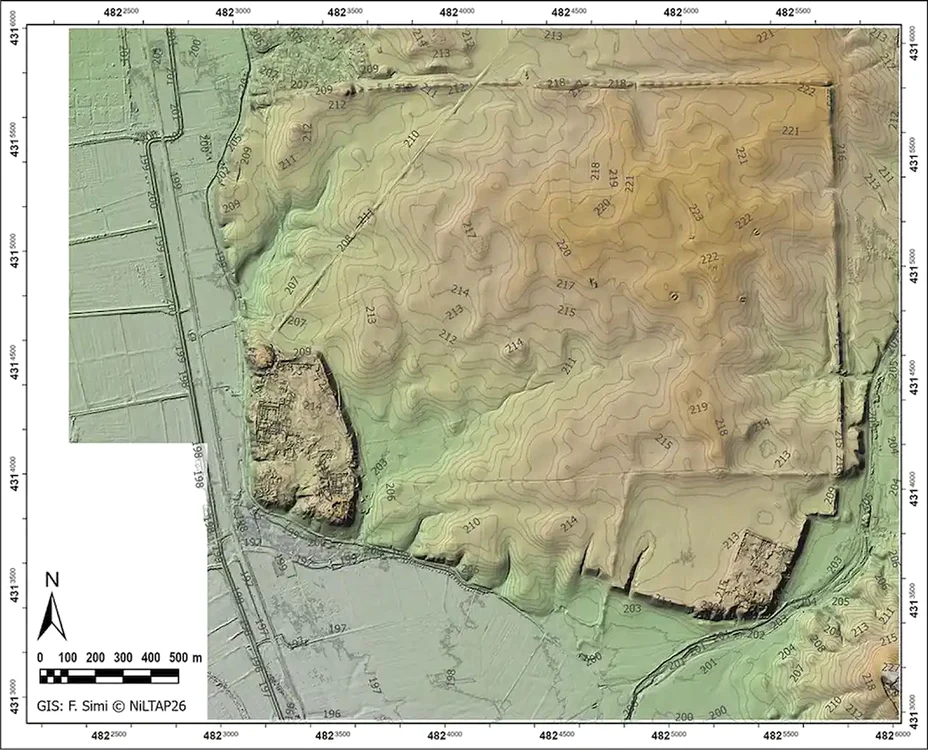 Harta topografică a orașului Nimrud