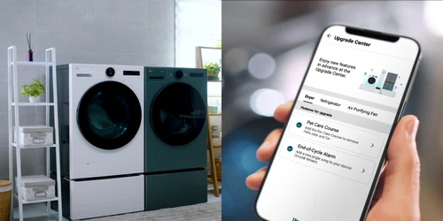 Masina spalat uscator LG aplicatie SmartThinQ