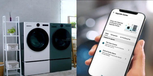 Masina spalat uscator LG aplicatie SmartThinQ