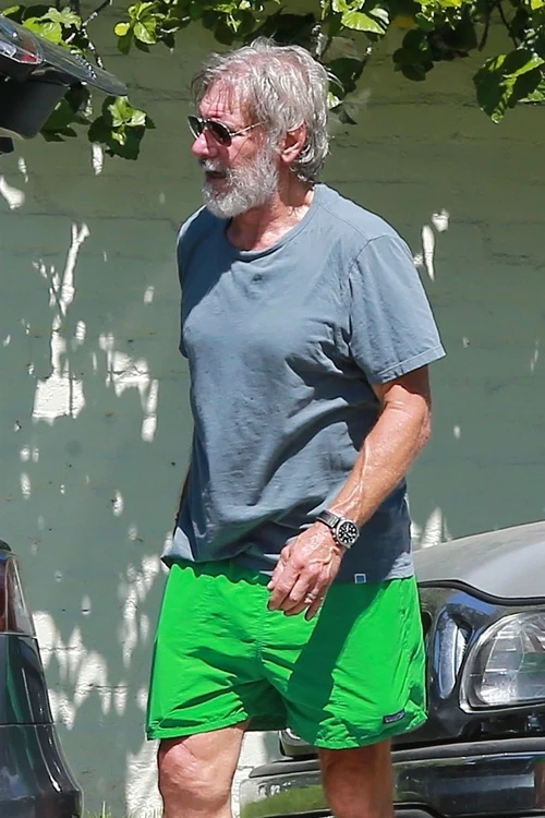 *EXCLUSIVE* Scruffy looking Harrison Ford plays tennis at a friends house in Brentwood jpeg