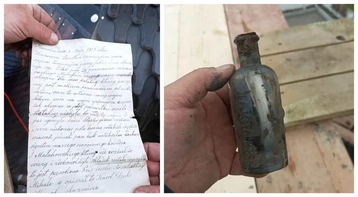 Biletul a fost găsit într-o sticlă / foto: social media
