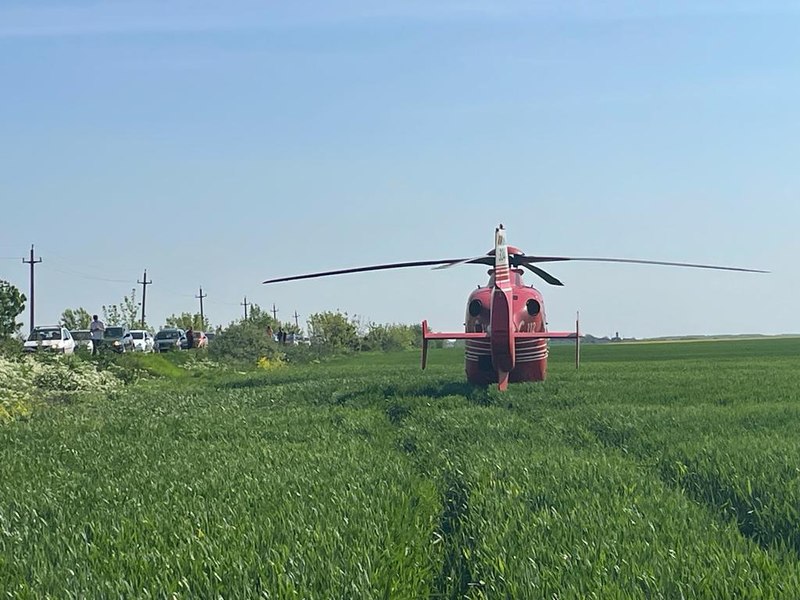 Minoră de 6 ani, accidentată grav la Răscăeiți. Un elicopter a fost chemat la fața locului