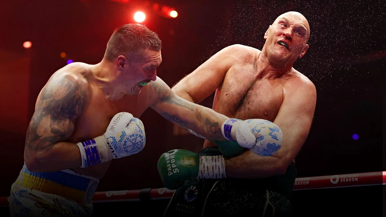 Usyk l-a lovit puternic pe Fury. FOTO: Facebook