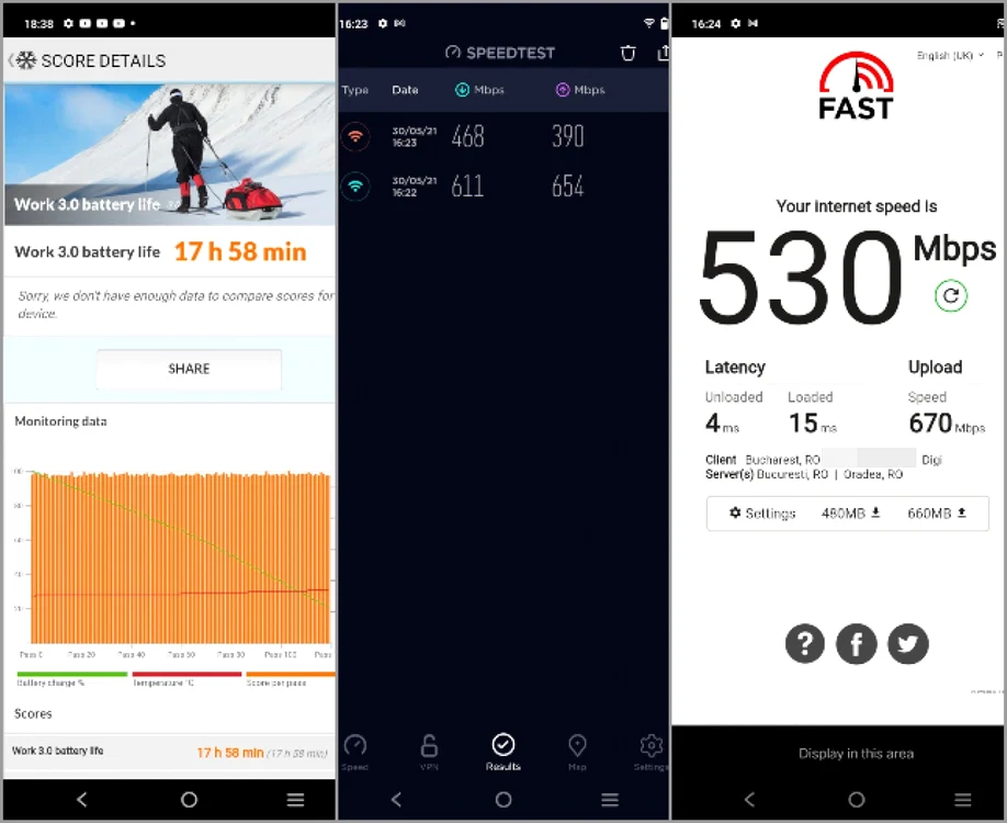 vivo X60 Pro test baterie retea wireless