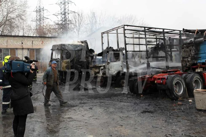 Incendiul a fost produs de o scânteie