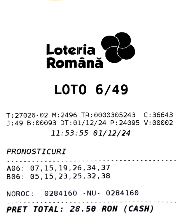Biletul câștigător. FOTO Loteria Română