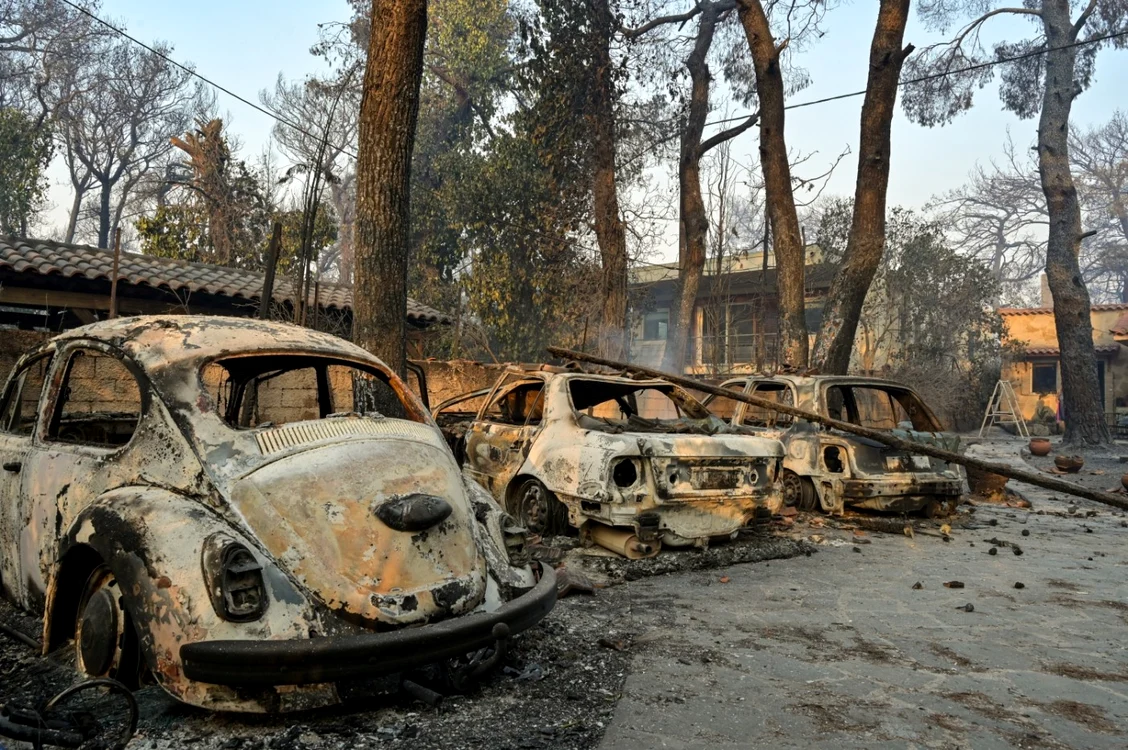 Ce lasă în urmă incendiile de pădure din Grecia. Imagine: GettyImages
