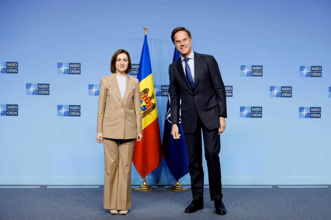 Întrevederea dintre Maia Sandu și Mark Rutte a avut loc la Bruxelles. FOTO: Presedinte.md