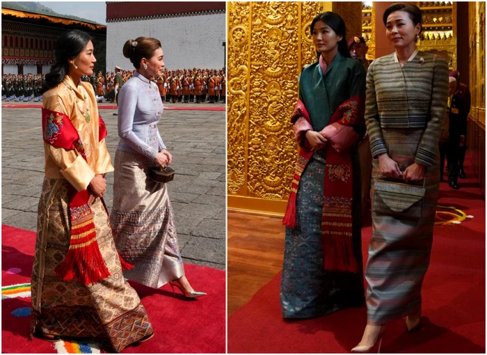 Regina Jestsun Pema a Bhutanului și Regina Suthida a Thailandei Casa Regală a Bhutanului jpg