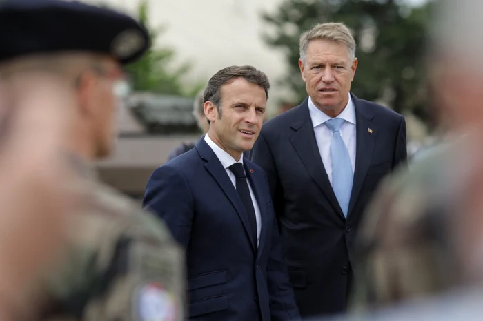 Președintele Macron alături de omologul său român. FOTO: INQUAM Photos Octav Ganea jpg