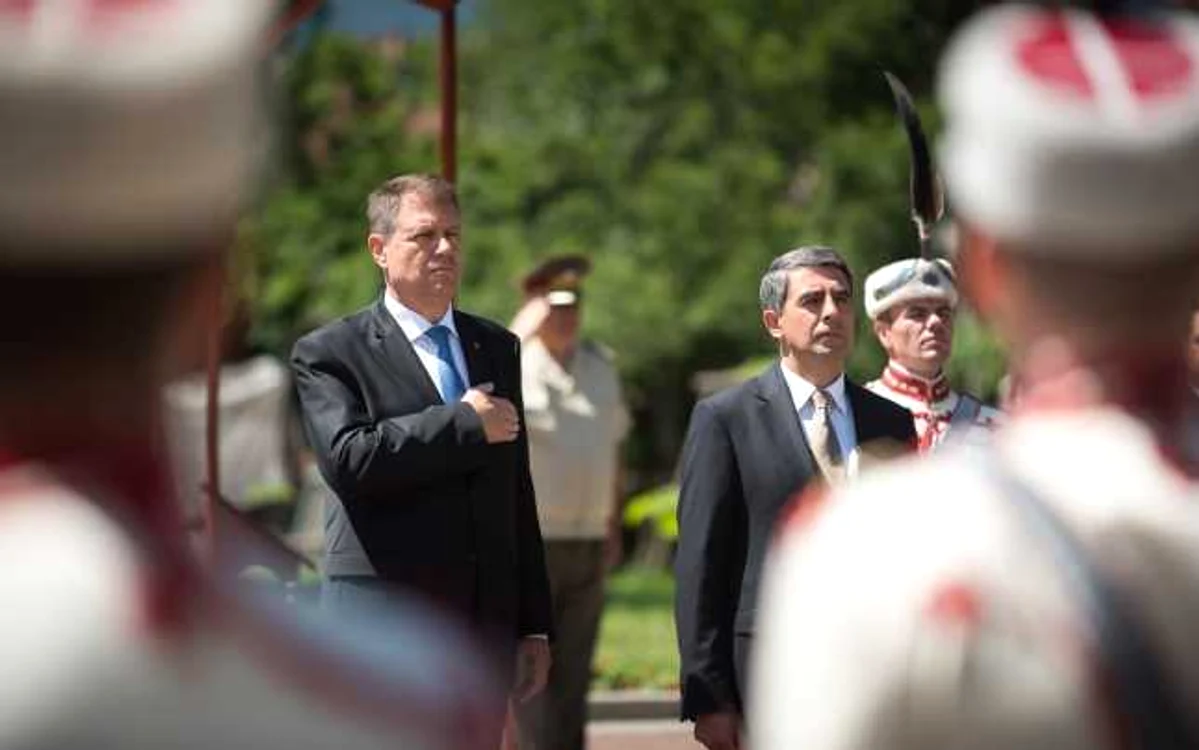 Klaus Iohannis şi Rosen Plevneviev, la Sofia  Foto: Presidency.ro