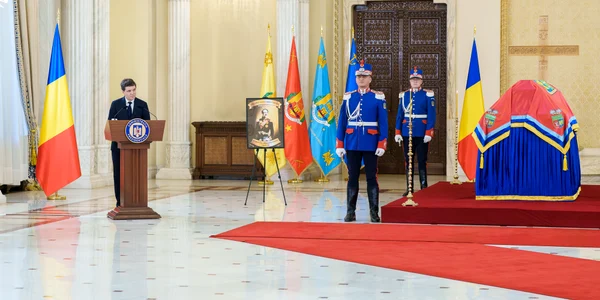 Ceremonia organizată cu ocazia repatrierii rămășițelor pământești aparținând ultimului domn al Moldovei, Grigore Alexandru Ghyka