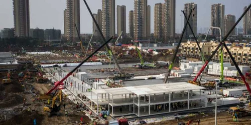 Construcţie spital pentru tratarea coronavirus în Wuhan China FOTO Guliver / Getty Images