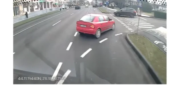 Accident evitat în Constanţa FOTO captură video