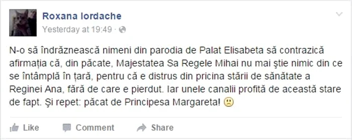 Mai mult, jurnalista afirmă că Regele nu mai este la curent cu ceea ce se întâmplă, în prezent, în România