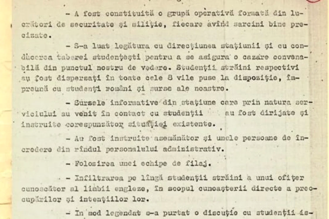 Realizări cuprinse în raportul din 1976 FOTO arhiva CNSAS