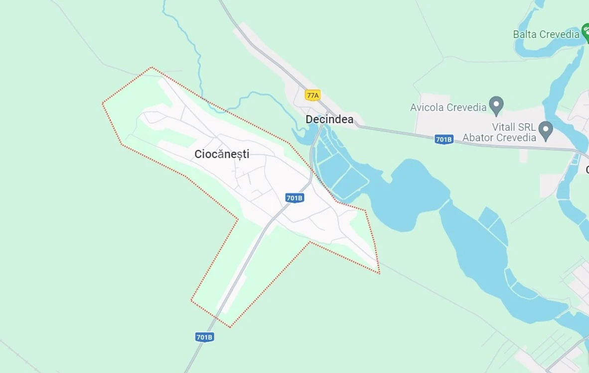 Hartă comuna Ciocănești, Dâmbovița