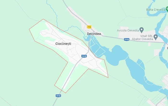 Hartă comuna Ciocănești, Dâmbovița