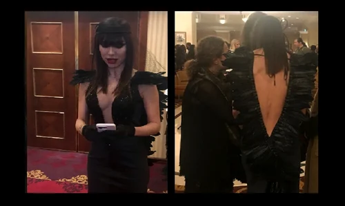 Ținuta purtată de Denise Rifai la prezentarea aniversară a creatoarei Eli Lăslean